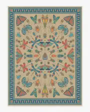 275' x 365' | Machine Washable Runner Rug | Kid & Pet Friendly | Indoor Rug | Iris Apfel Flutterby Multicolour Tufted Rug | Ruggable