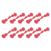 10 Pairs Faux Pearl Chinese Closure Buttons (Watermelon Red)