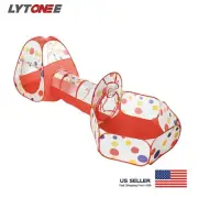 3-in-1 Kids Play Tent Crawl Tunnel and Ball Pit Popup Bounce Playhouse Tent