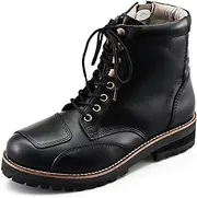 Daytona DS-001 Men's Motorcycle Derby Ride Boots, Genuine Cowhide (Full Grain Leather), Shift Pad, Built-in Ankle Pad, Side Zip