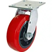 Red Poly Wheel, Swivel Caster, 6-In. -F22106