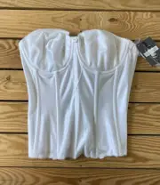 Dominique NWT $79.95 women’s satin corset size 34D white I5