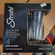 Strahl Set of 4 Pilsner Beer Glasses Polycarbonate 9.5 oz
