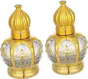 NOLITOY 2Pcs Refillable Roller Bottles Empty Glass Perfume Essential Oil Bottles Practical Roll Design for Easy Application for Travel and Daily Use