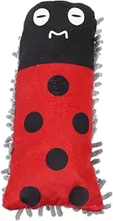 Ladybird Shape Plush Dog Interactive Chew for Dogs Soft Filling Teeth Cleaning Function Engaging Cartoon Design for Daily Entertainment