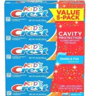 CREST Kids' Toothpaste, Sparkle Fun (4.6 oz, 5 pk.) Ships In 24 Hour Fast Ship