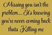 Reusable Stencil 9823 AK 12"x18" Missing You Isn't the problem Mylar Stencils