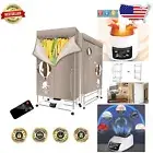 Compact Folding Clothes Dryer with Remote Control - 15kg Capacity, 240min Timer