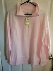 Victoria's Secret PINK Women's L Pink Long Sleeve 1/4 Zip Sweatshirt