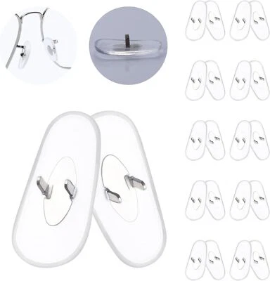 6 Pairs Clear Nose Pads Nosepiece Replacement for Ray-Ban RB3183 63mm Sunglasses