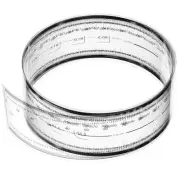 Film Flexible Ruler 100cm 0.1mm Scale with R Angle, 1 Pcs, Transparent
