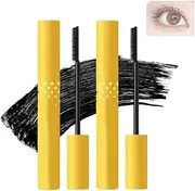 Bubble Mascara,Volume And Lengthening Formula Creates Thick And Lightweight Lashes,Black Waterproof Long-Lasting Natural Bubble Mascara (2PCS)