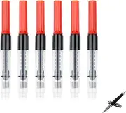 Fountain Pen Ink Cartridge Converter Refillable 3.4mm Aperture Ink Plunger Converter Accessories for Most Pens and Refills (Black, 6 Pcs)