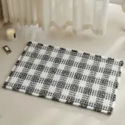 Waffle Bath Mat, Boho Bathroom Rugs Non Slip Washable Absorbent Checkered