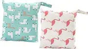LOLIPPYY 2Pcs Nursery Diaper Storage Bag Reusable Wet Dry Pouches for Lightweight and Durable Cloth Organize Diapers for Indoor Outdoor Use Blue Pink