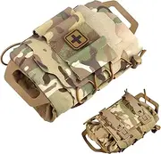 First Aid Pouch, Two Piece System First Aid Kit Bag Empty, Multi-Pocket Belt Pouch, Waterproof Oxford Cloth Small Medical Bag for Camping, Hiking First Aid Bag Empty