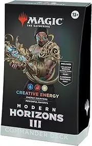Magic: The Gathering Modern Horizons 3 Commander Deck - Creative Energy (100-Card Deck, 2-Card Collector Booster Sample Pack + Accessories) (English Version)