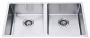 NEW 760mm Double Bowl Brushed Handmade Undermount Kitchen Sink