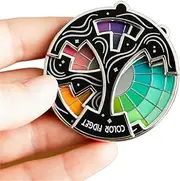 [Generic] Color Fidget Enamel Pin, Color Fidget Interactive Spinner Enamel Pin, Keychain,Or Magnet, Anxiety Relief Badge