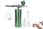 Nails Airbrush Kit with Compressor Portable Airbrush for Nails Manicure Makeup Painting Cake-Green