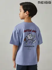 Reiss Airforce Blue Young 9-13 yrs Cotton Oversized Match Day T-Shirt (AR3859) | $45
