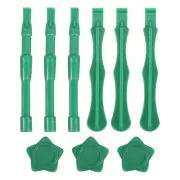 9pcs Universal Plastic Spudger Crowbar Pry Bar Opening Repair Tools, Green
