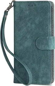 [YBROY] Case for Samsung Galaxy M14 4G, Magnetic Flip Leather Premium Wallet Phone Case, with Card Slot and Folding Stand, Case Cover for Samsung Galaxy M14 4G.(Green)