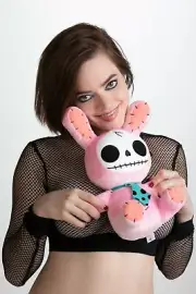 LARGE 12" Furrybones UNDEAD Pink Bunny Plush Toy Goth Super Soft Squishy CUTE