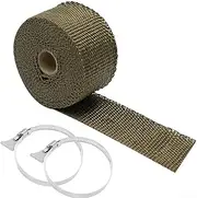 Gbtdoface 1pc Stove Flue Fireproof Wrap,Fireproof Pipe Wrap 5M*5cm For DIY Tent Stove,With Adjustable Clamps Fire Belt