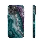 Teal Purple Geode Amethyst Agate - Phone Cover Case for iPhone | Galaxy | Pixel