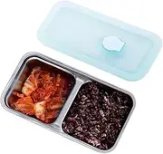 Stainless Steel Snack Containers for Kids, Reusable Double Compartment Snack Containers, Leak-Proof Lunch Boxes for Sports Picnic Boys Girls Youth Teens Family
