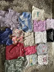 NEW LOT 16 GIRLS CLOTHING LOT BUNDLE SHORTS TOPS SHIRTS + GIRLS 7-8