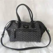 Vintage Guess Satchel Overnighter Large Leather Monogram Bag NEW