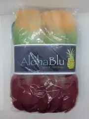 AlohaBlu Targhee Hand dyed roving 1 oz Yarn Wool Princess & the pea
