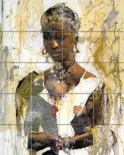 Art Africa Mural Ceramic Backsplash Bath Tile #2