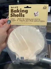 Set of 4 Selected Baking shells "GENUINE SEA SHELL" Made in Japan