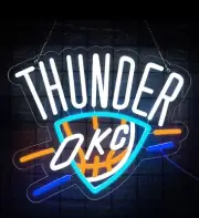 OKC THUNDER NBA Illuminated Neon/LED Sign-Great 4 Home/Bar.C My Other Listings