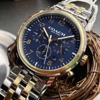 在飛比找momo購物網優惠-【COACH】COACH手錶型號CH00122(寶藍色錶面金
