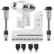 2" Receiver 6" Drop Adjustable Aluminum Tow Hook 2" & 2-5/16" Ball with Key&Lock