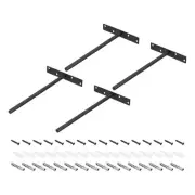 Shelf Brackets, 4Pcs 10" - Metal Hidden Round Floating Shelf Support Nail