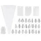 Cotton Piping Bags and Stainless Steel Tips Essential Baking Decorator Kit