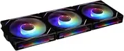 LIAN LI SL120-1 120mm Uni Fan Infinity ARGB PWM Black Fan - 3 Pack (4.8 Inches, Desktop)