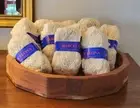 Lot 10 Skeins New Barcelona Yarn Cream Wool Blend No. 5 Made In France 50 G Knit