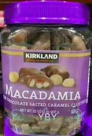 Kirkland Macadamia Clusters Salted Caramel Milk Chocolate 32 oz