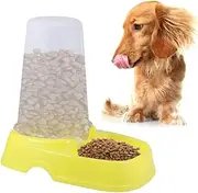 PERSELOSO Automatic Pet Feeder for Cats and Dogs Yellow Food Dispenser with Premium Design for Stays Convenient for Busy Pet Parents