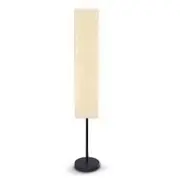 Metal Floor Lamp White Paper Wrinkle Shade Light Stand