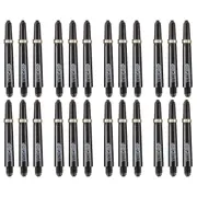 24pc Formula Sports Tex Grip 30mm Nylon Shafts Dart Game Accessory Short Black