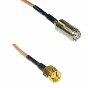 USA-CA RG316 DS MINI UHF FEMALE to RP-SMA MALE Coaxial RF Pigtail Cable