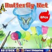 6Pcs 85cm Extendable Butterfly Catcher Mesh Net Insect Bug Fish Retractable Toy