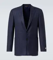 [Canali] Canali Wool, silk, and linen blazer AU 93 blue